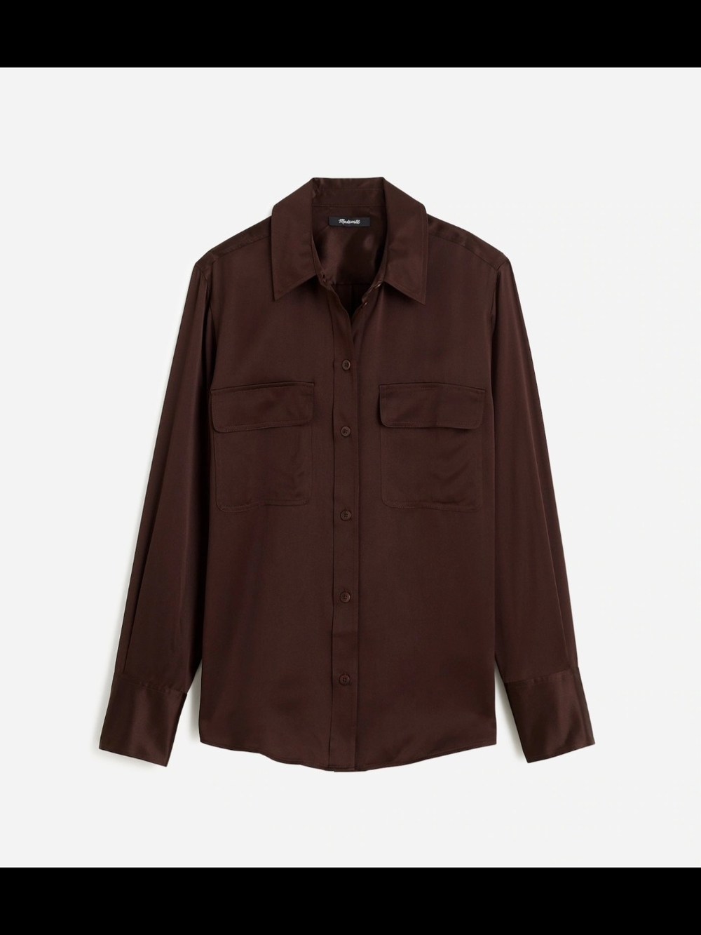 Madewell Silk Flap-Pocket Button-Up Shirt